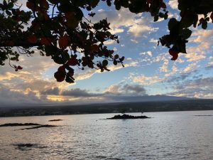 Photo taken during field work: Mauna Kea is shrouded in clouds in the background